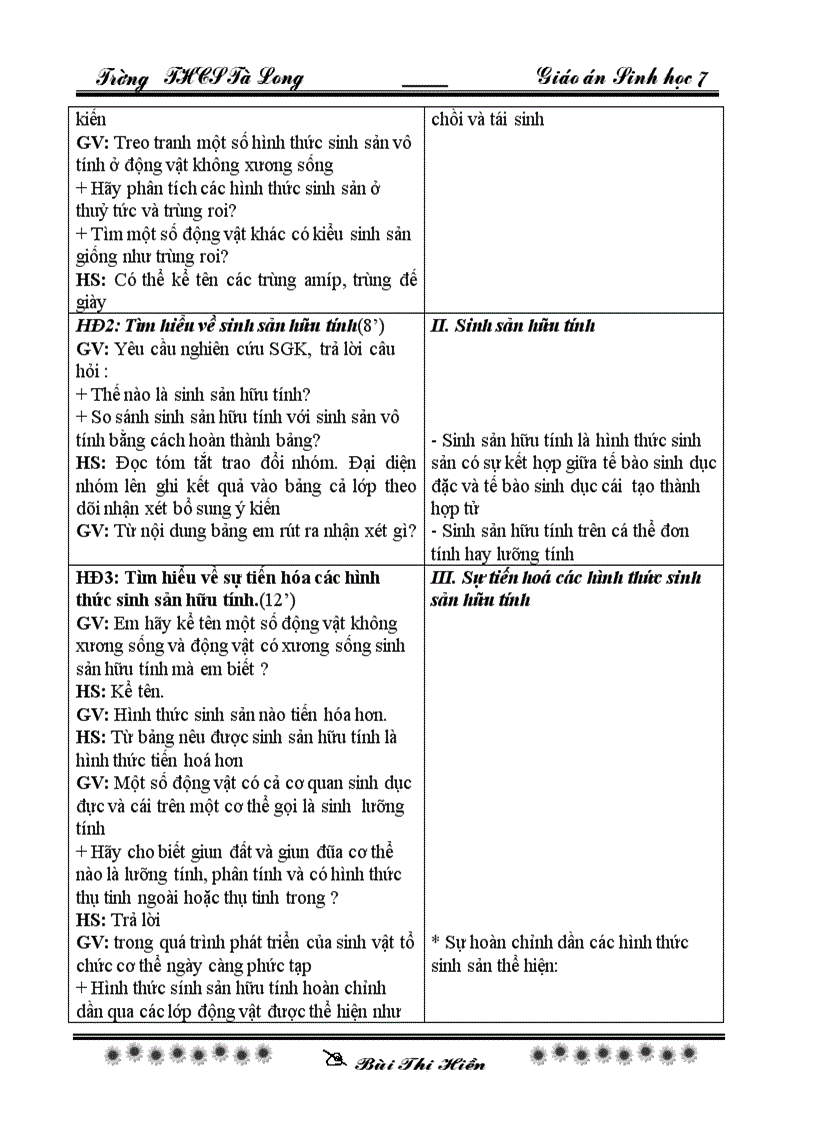 image for page Sinh 7 tiet 57 60 theo chuan KT KN co KNS