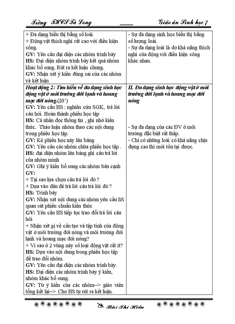 image for page Sinh 7 tiet 57 60 theo chuan KT KN co KNS