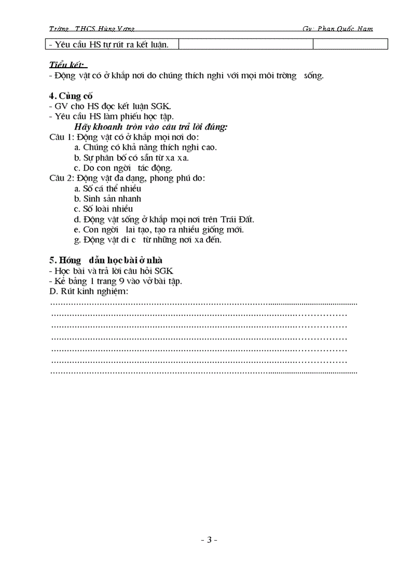 image for page Sinh hoc 7 HKI có cột bổ sung