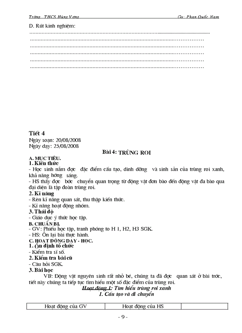 image for page Sinh hoc 7 HKI có cột bổ sung