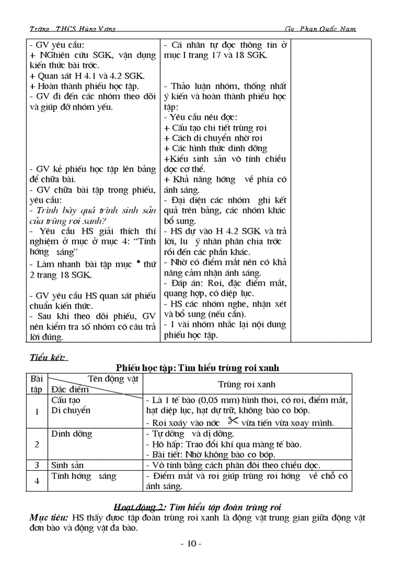 image for page Sinh hoc 7 HKI có cột bổ sung
