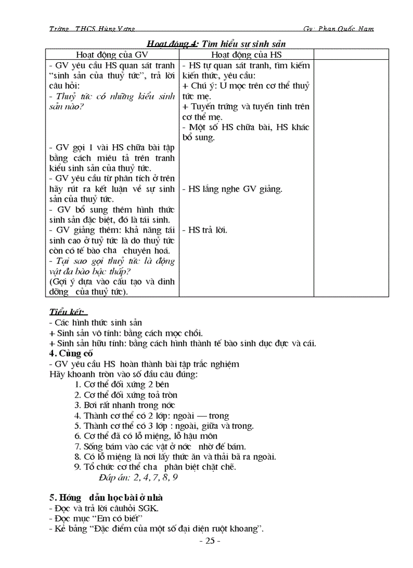 image for page Sinh hoc 7 HKI có cột bổ sung