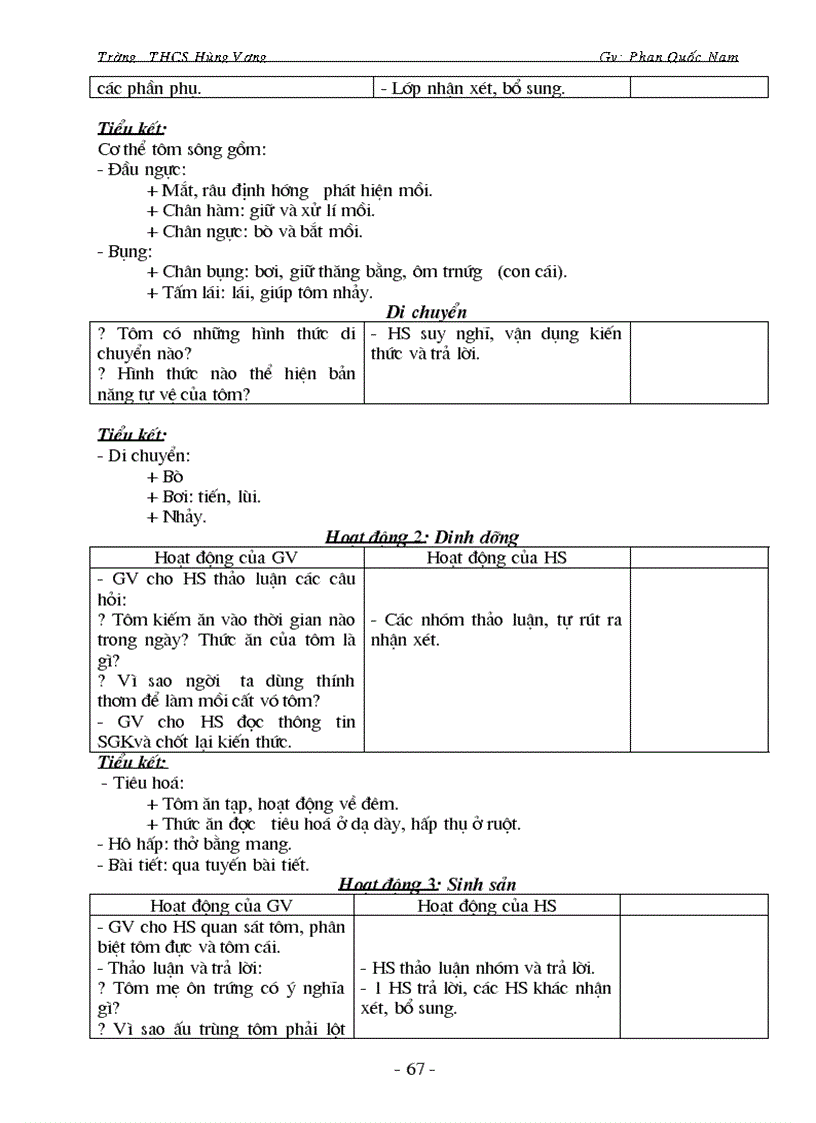 image for page Sinh hoc 7 HKI có cột bổ sung