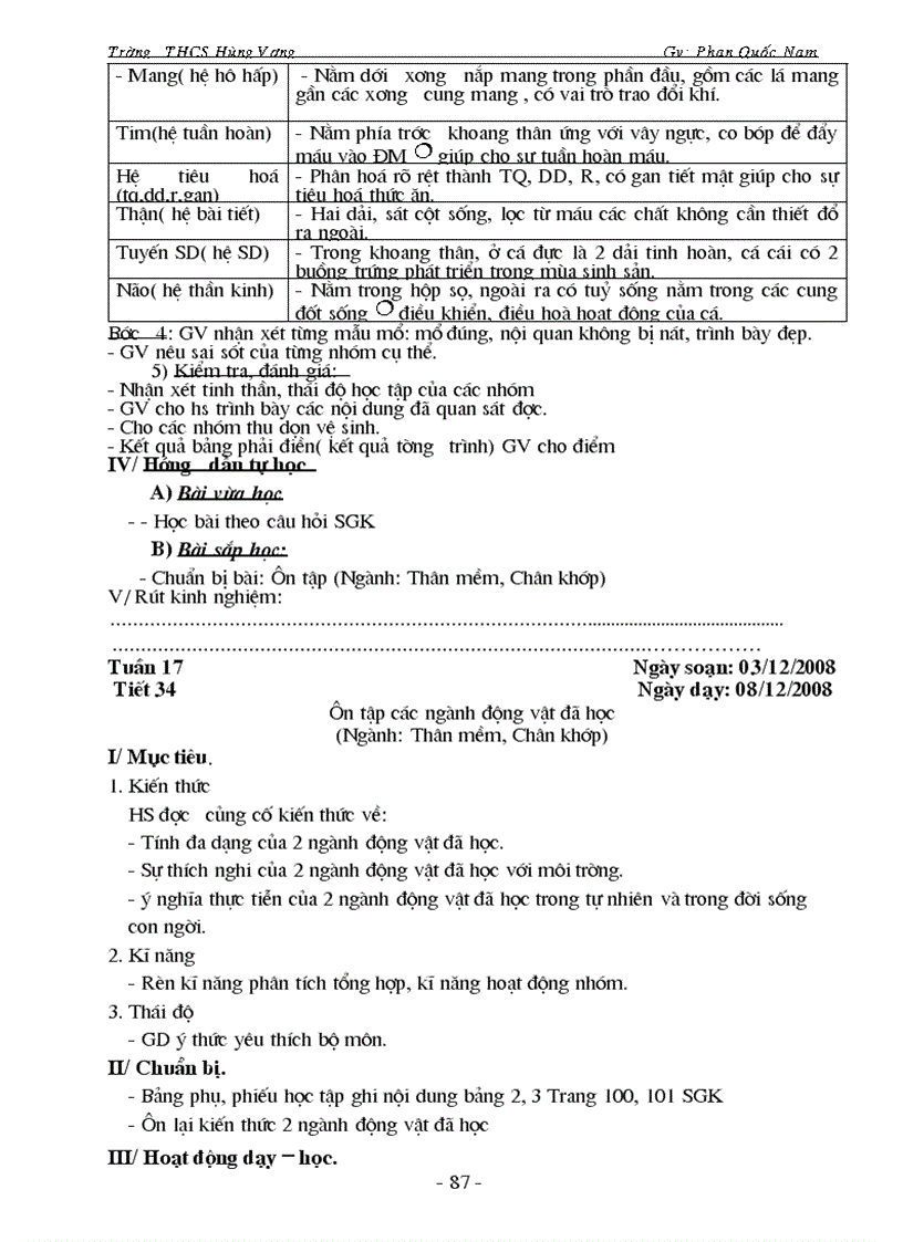 image for page Sinh hoc 7 HKI có cột bổ sung