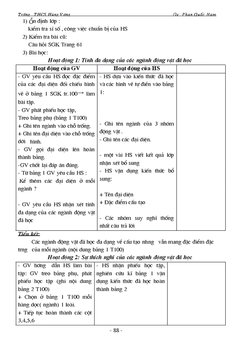 image for page Sinh hoc 7 HKI có cột bổ sung