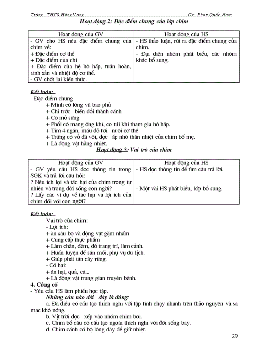 image for page Sinh hoc 7 HKII có cột bổ sung