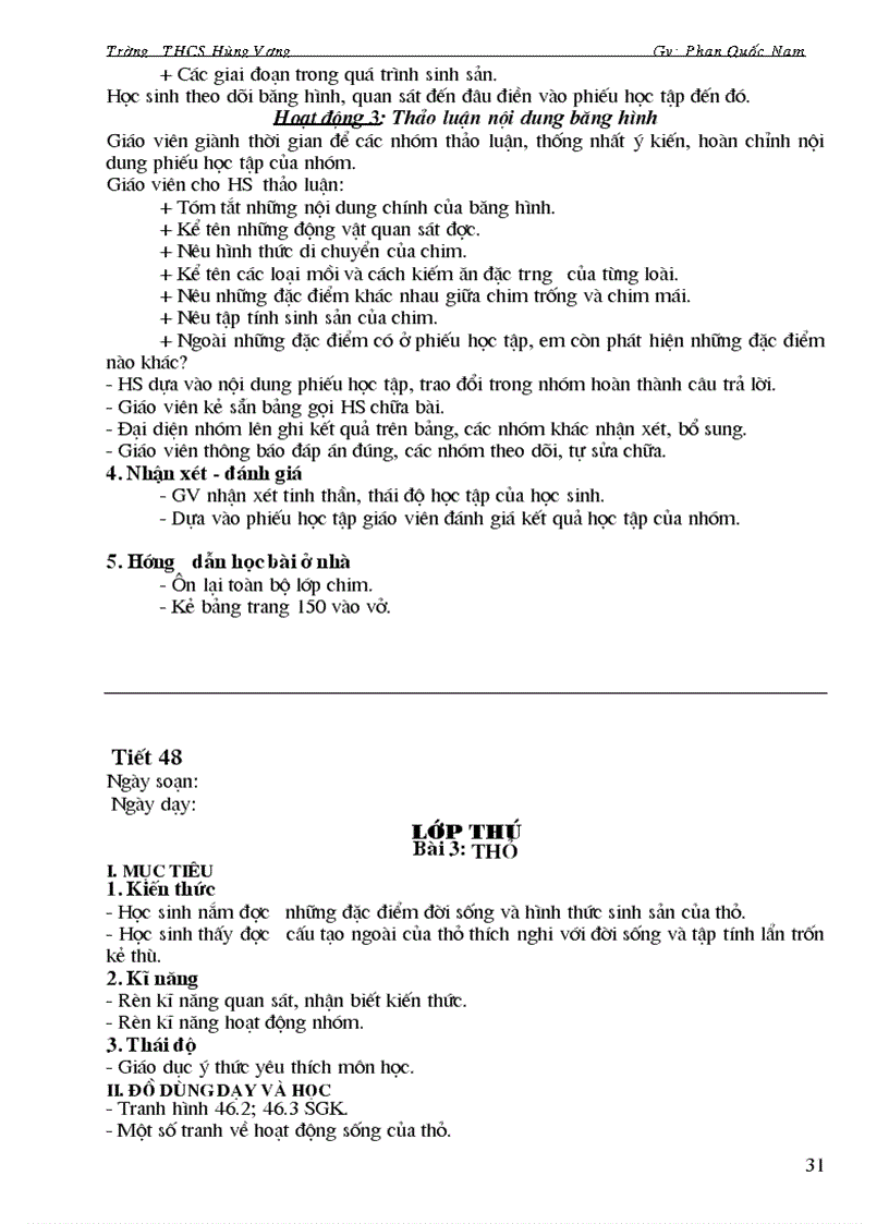 image for page Sinh hoc 7 HKII có cột bổ sung