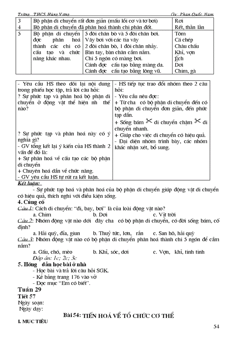 image for page Sinh hoc 7 HKII có cột bổ sung