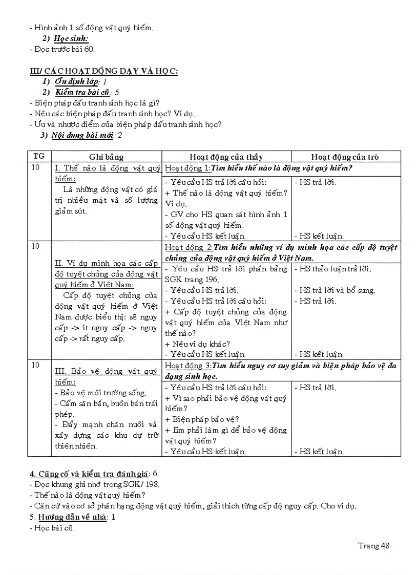 image for page Sinh học 7 hoc kỳ 2