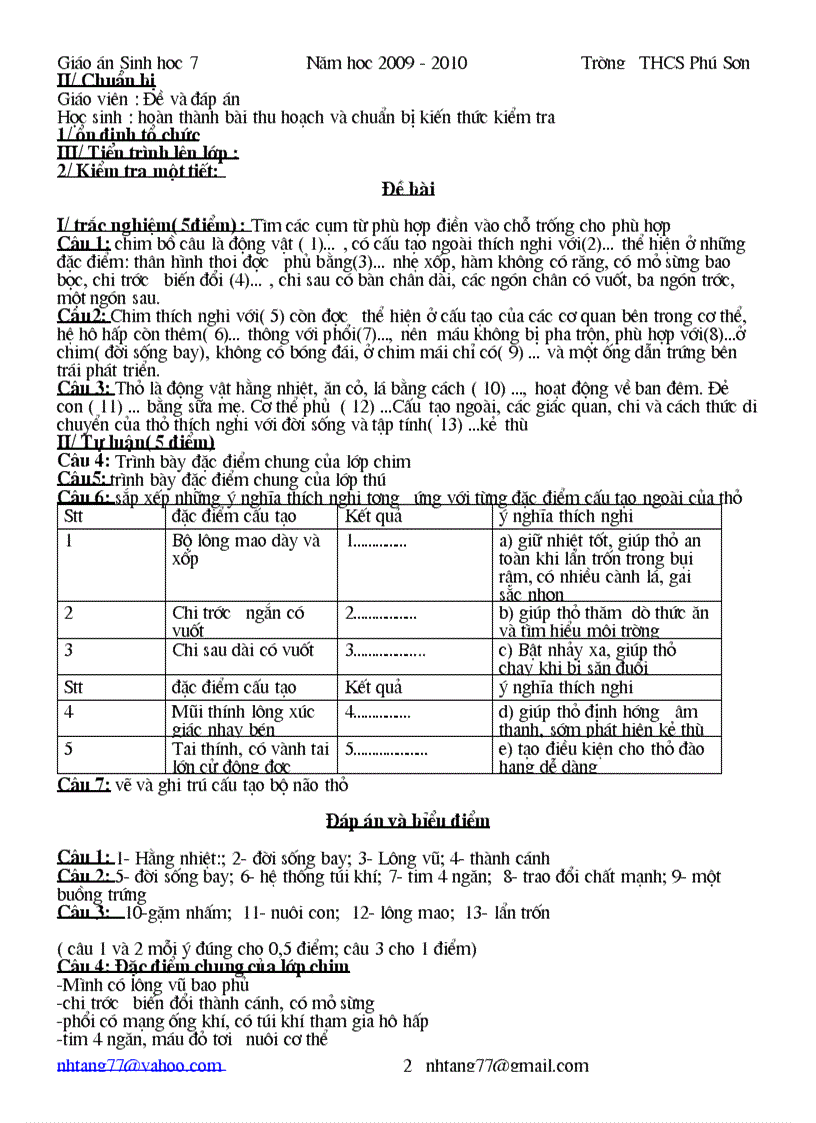 image for page Sinh hoc 7 tu tiet 54 tro di