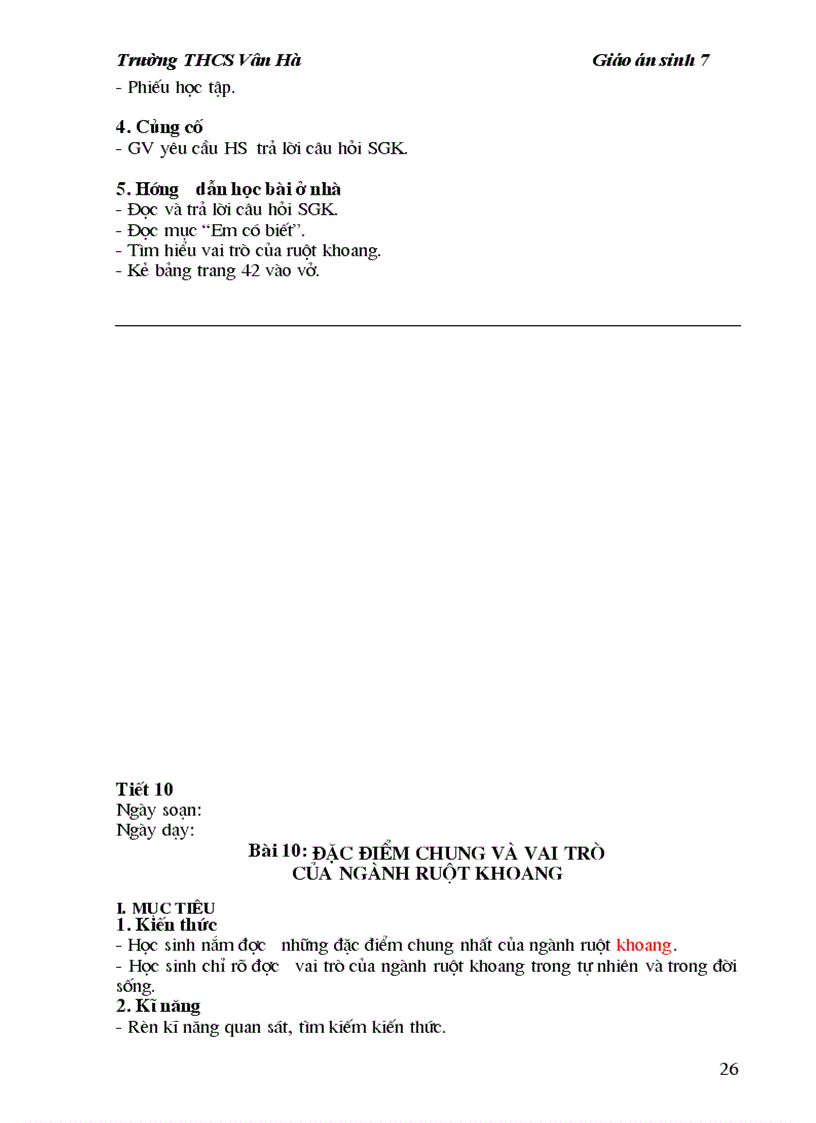 image for page Sinh học 7 giáo án cả năm dùng được