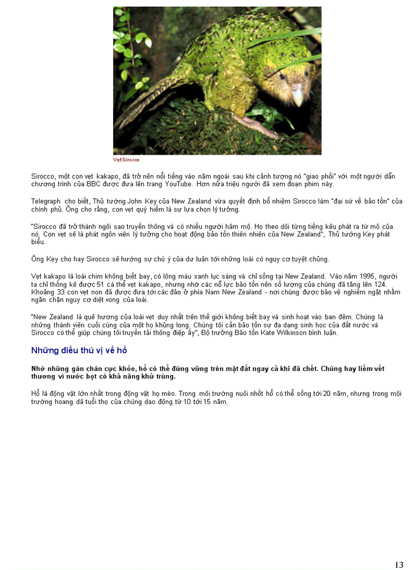 image for page Thông tin về động vật Phần III