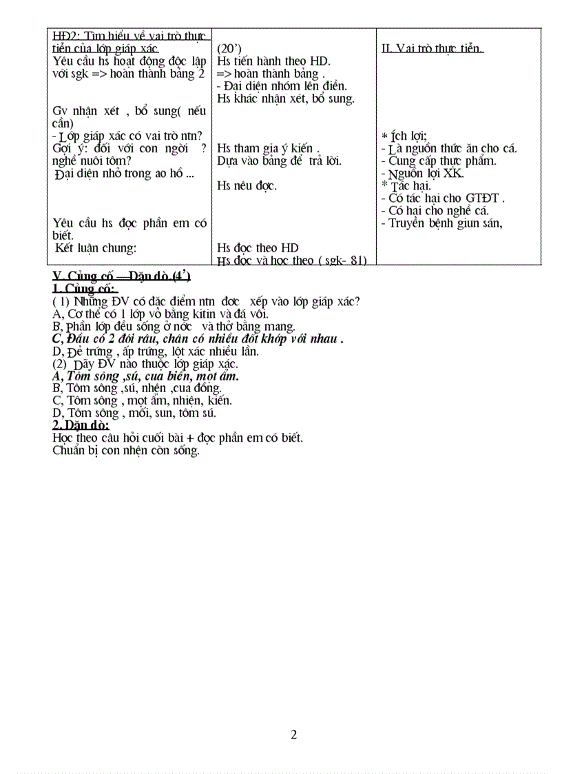 image for page Tiet 25 Da dang va dac diem chung cua giap xac