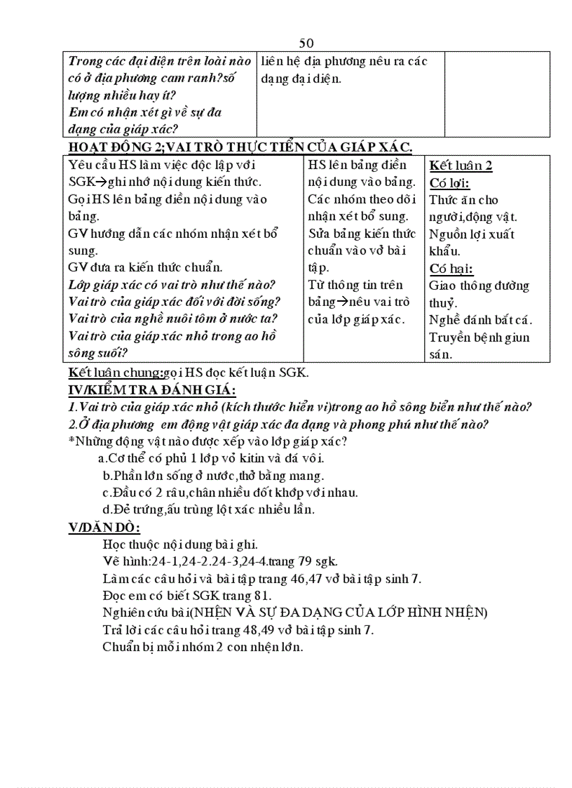 image for page Tiết 25 đa dạng và vai trò của lớp giáp xác