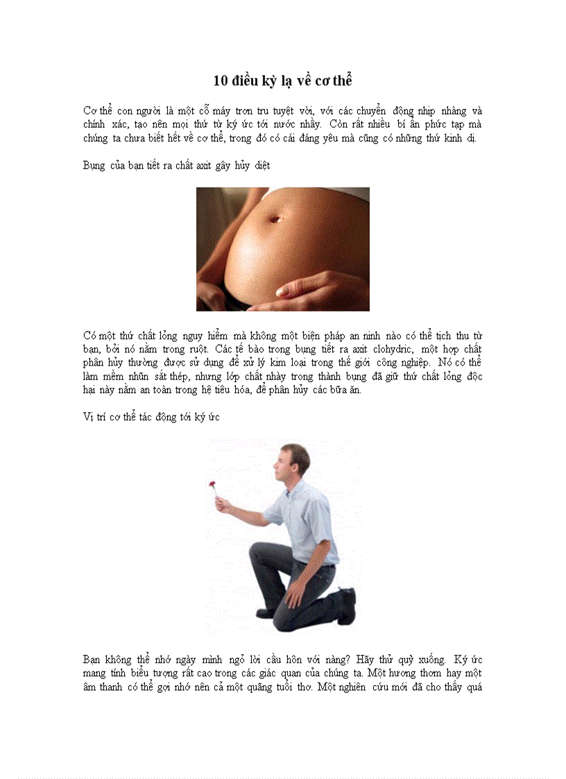 image for page 10 điều kỳ lạ về cơ thể người