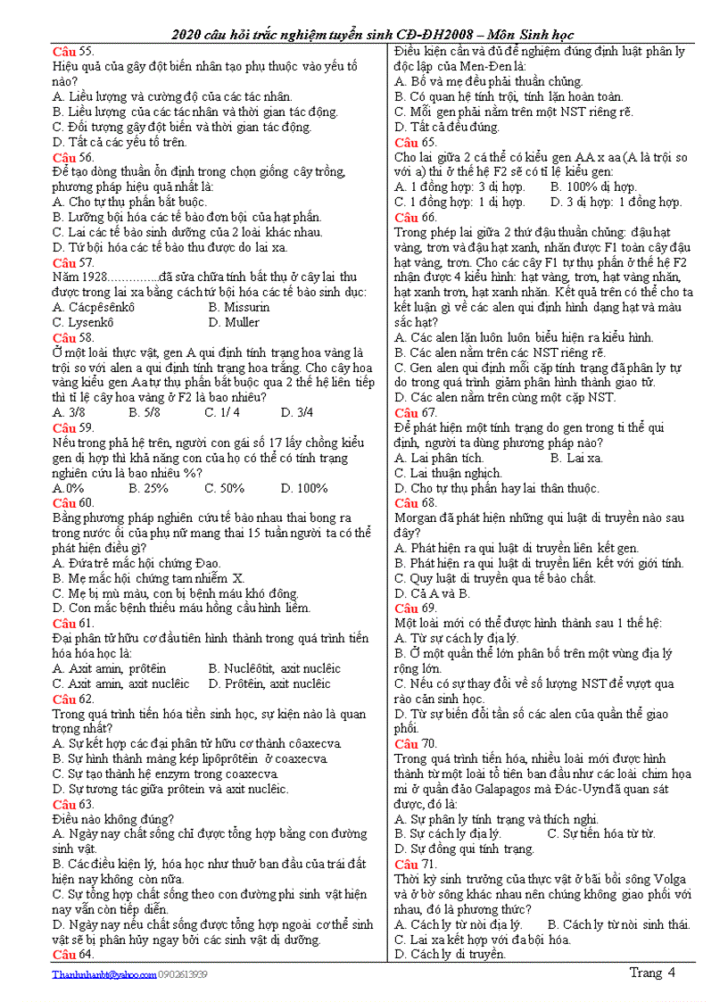 image for page 2020 cau trac nghiem