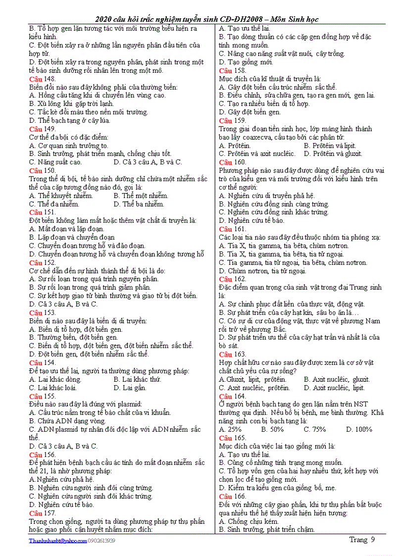 image for page 2020 cau trac nghiem