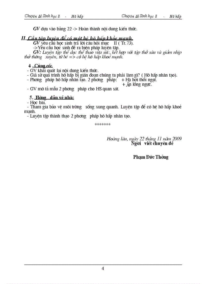 image for page Chuyên đề sinh học 8 Hô hấp