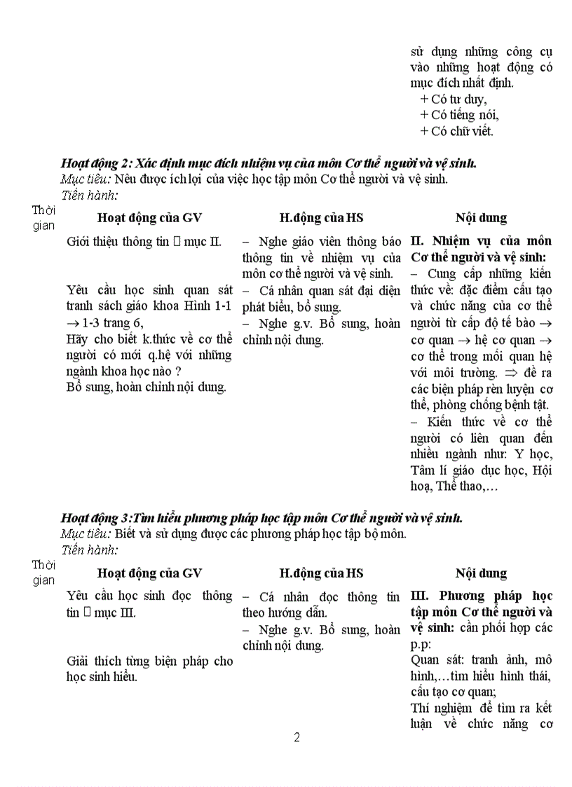 image for page Ga sinh học 8 hki 2011 2012 4 cột