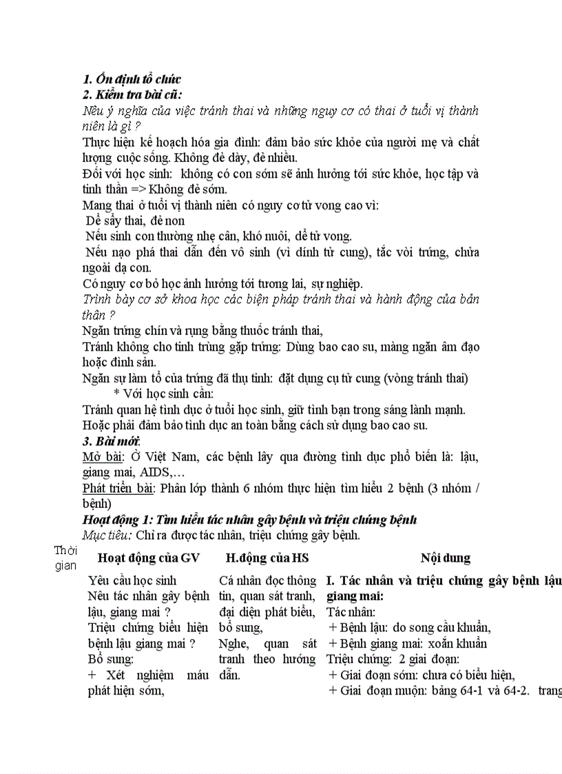 image for page Ga sinh học 8 hkii 2011 2012 4 cột