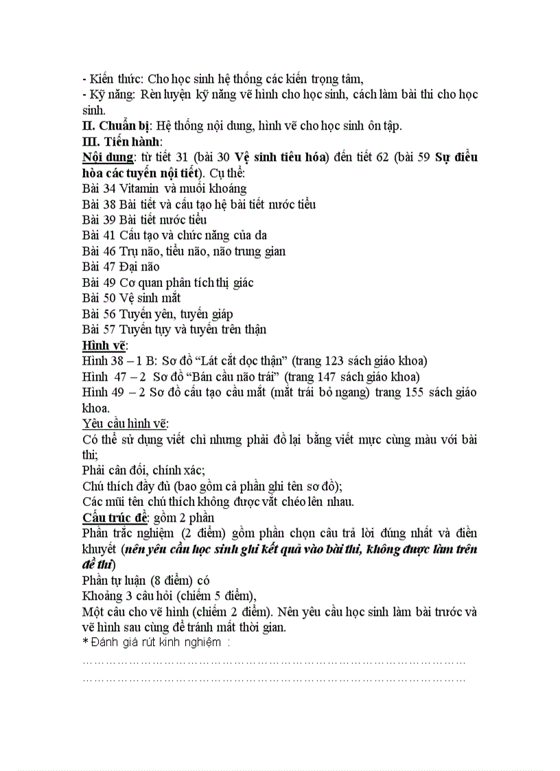 image for page Ga sinh học 8 hkii 2011 2012 4 cột