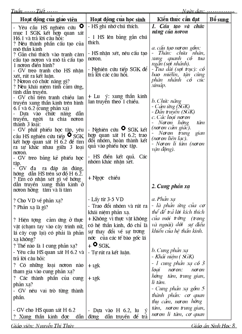 image for page Giao án sinh8