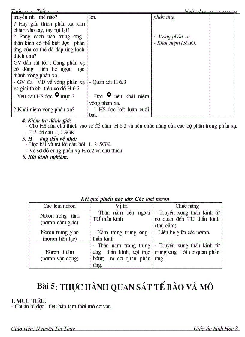 image for page Giao án sinh8