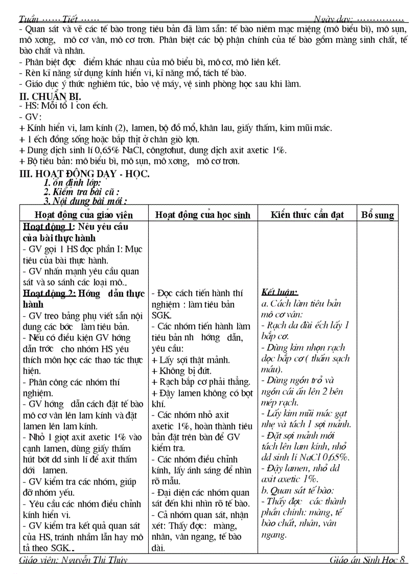 image for page Giao án sinh8