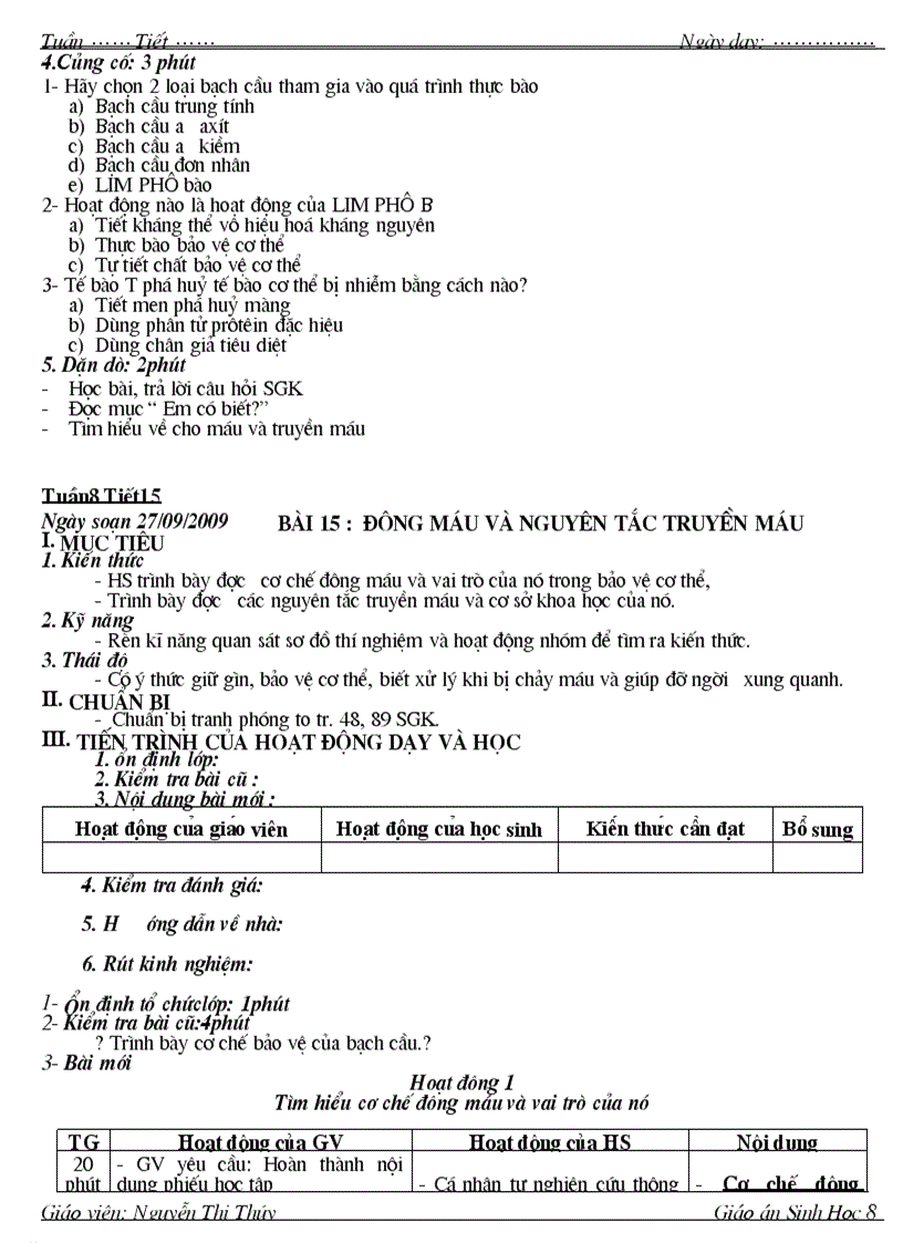 image for page Giao án sinh8