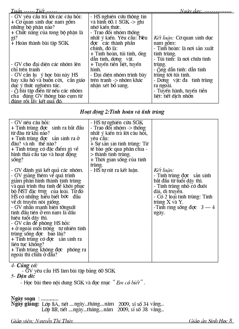 image for page Giao án sinh8