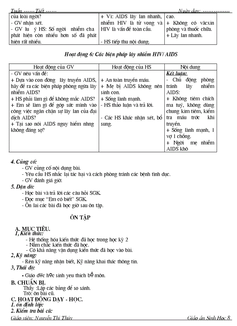 image for page Giao án sinh8