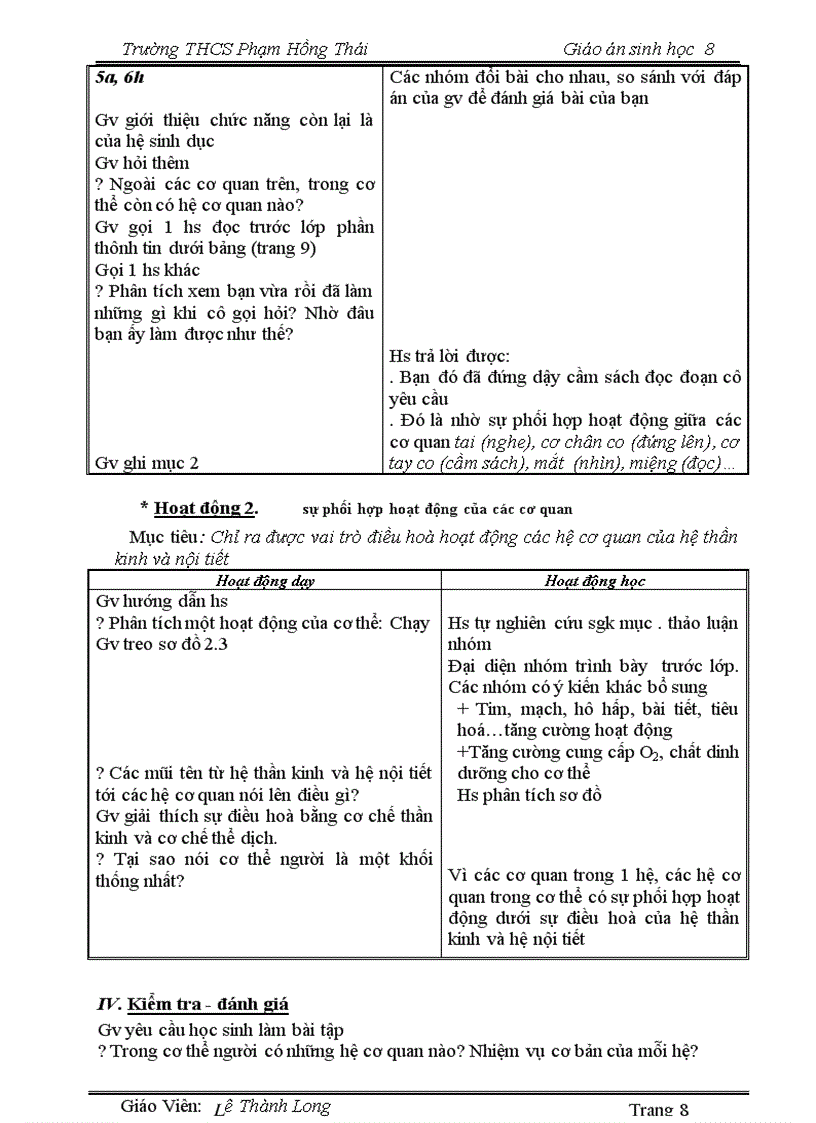 image for page Giáo án 8 đầy đủ font Time New Roman