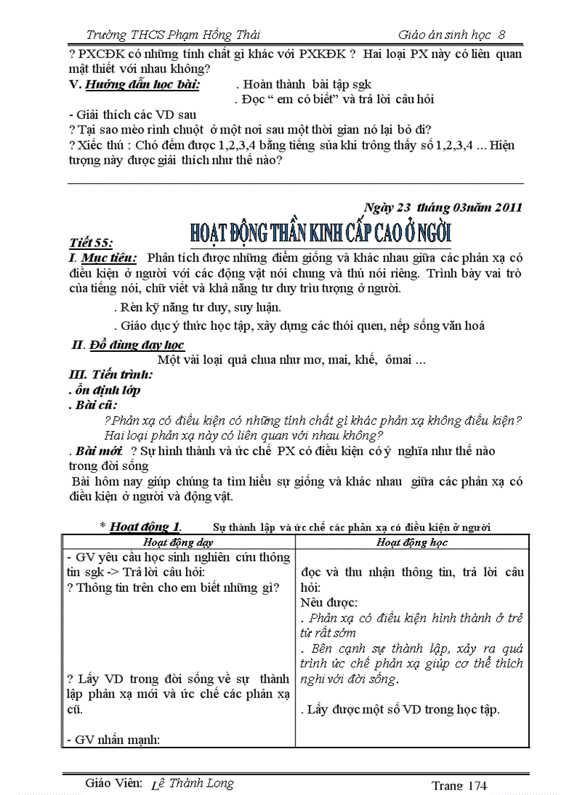 image for page Giáo án 8 đầy đủ font Time New Roman