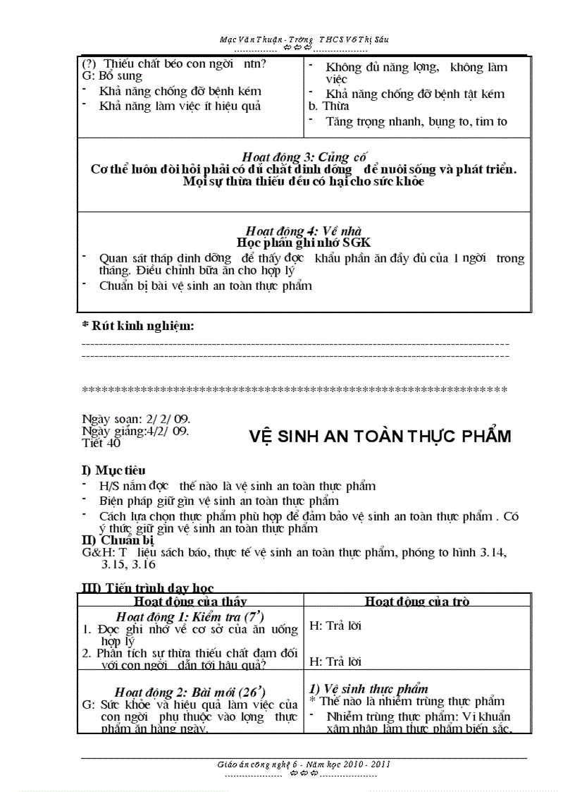 image for page Giáo án công nghệ 6 2010