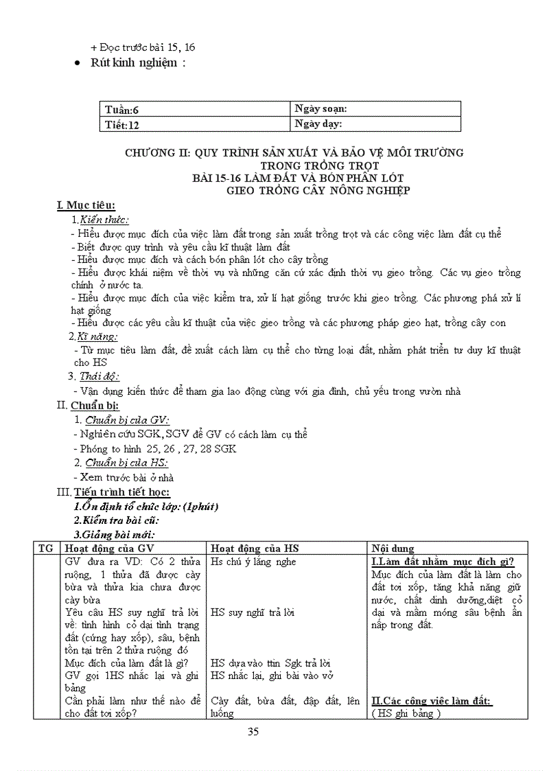 image for page Giáo án công nghệ lớp 7