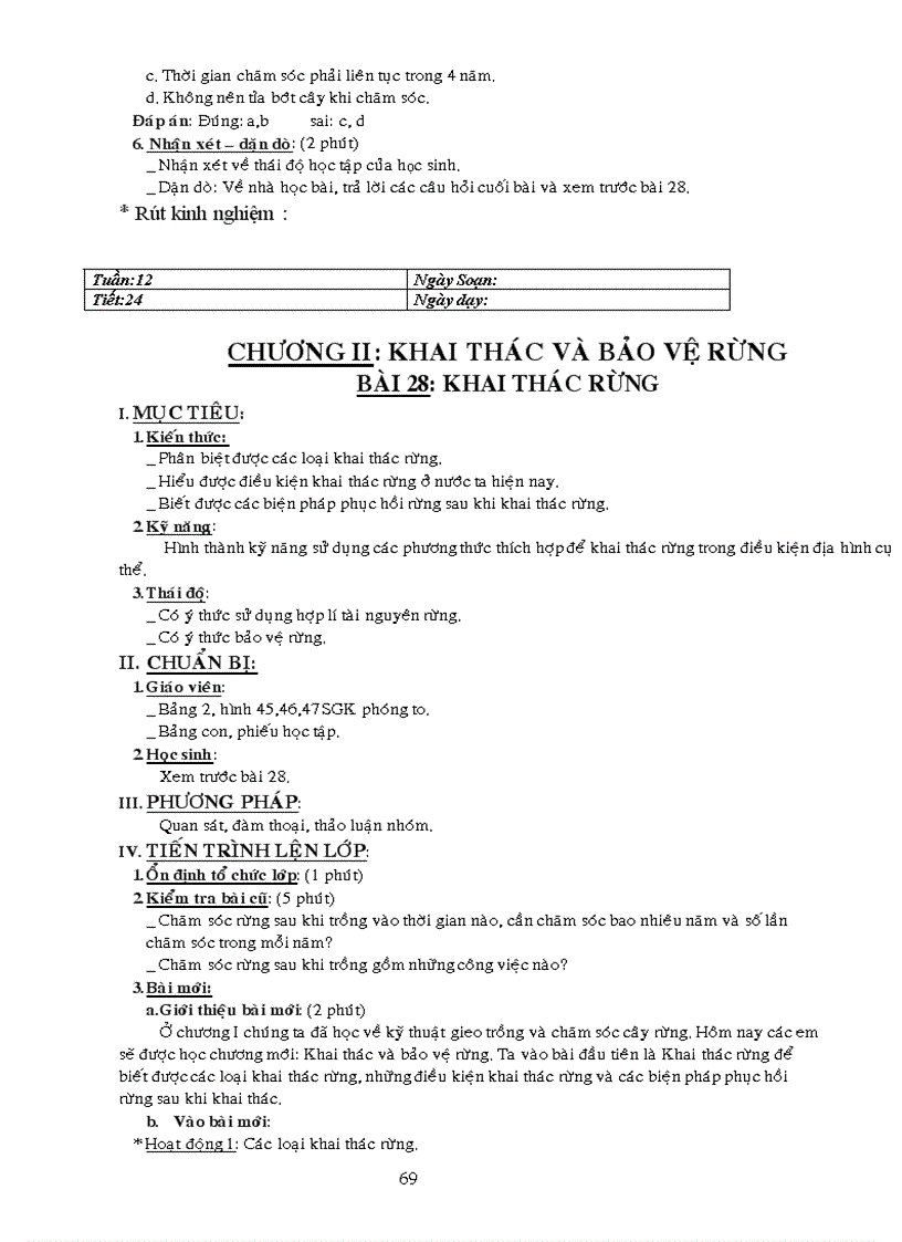 image for page Giáo án công nghệ lớp 7