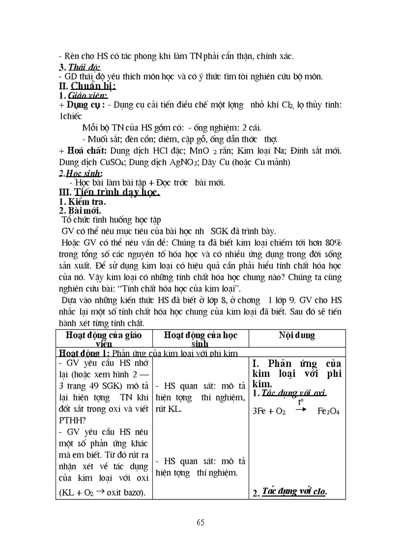 image for page Giáo án hóa hoc 9 hoc kì II đã sửa ngon lắm