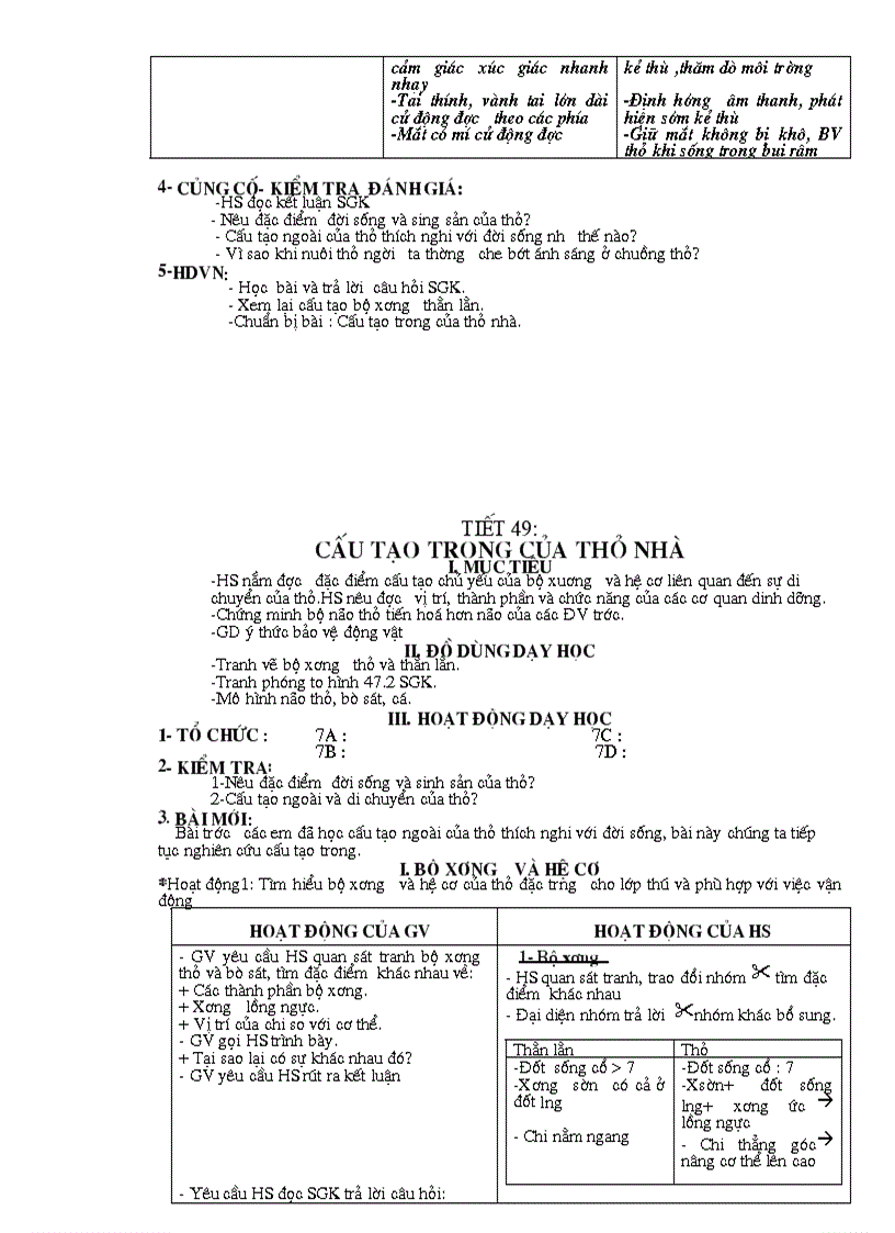 image for page Giao an Sinh 7 Co tich Hop MT