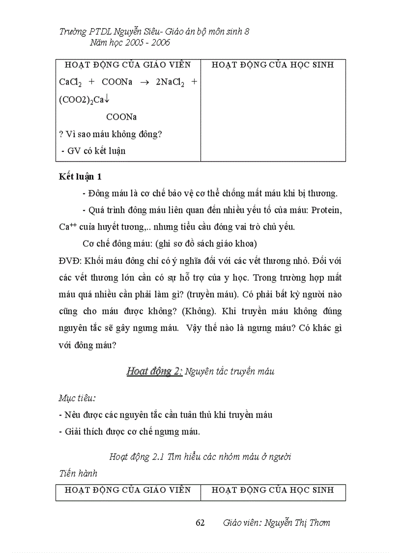 image for page Giao an Sinh 8 3 cột HKI