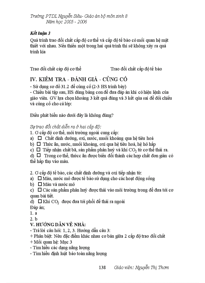 image for page Giao an Sinh 8 3 cột HKI