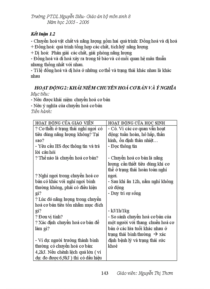 image for page Giao an Sinh 8 3 cột HKI