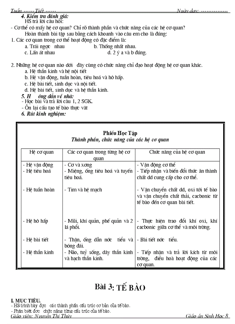 image for page Giao an sinh 8 4 cot