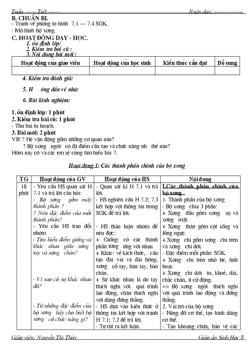 image for page Giao an sinh 8 4 cot