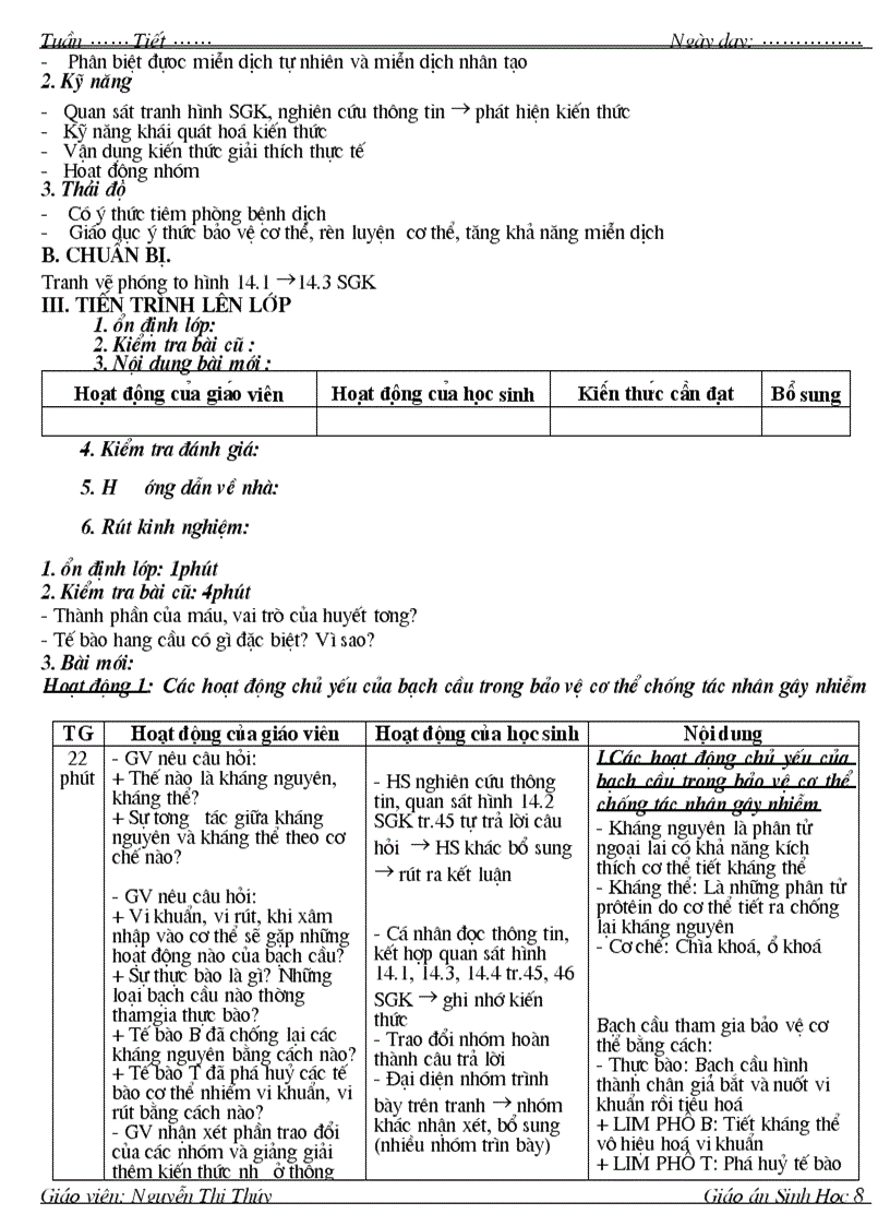 image for page Giao an sinh 8 4 cot