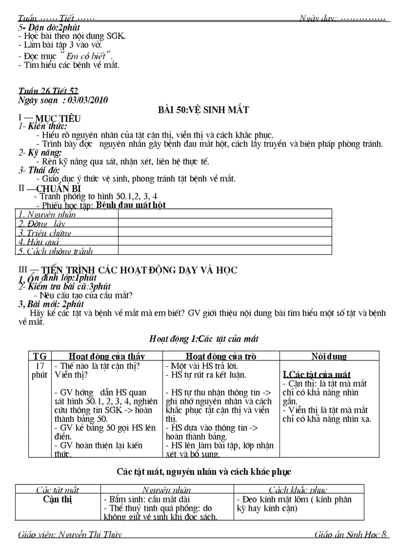 image for page Giao an sinh 8 4 cot