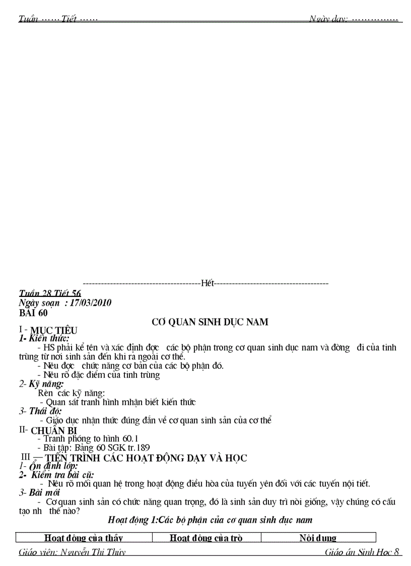 image for page Giao an sinh 8 4 cot