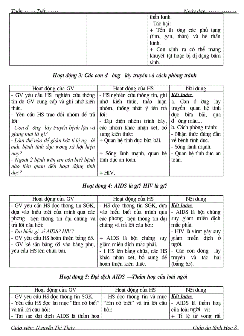 image for page Giao an sinh 8 4 cot