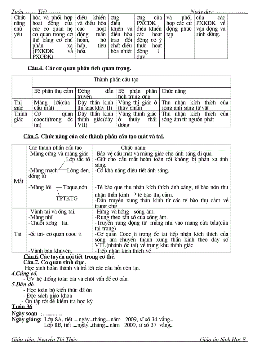 image for page Giao an sinh 8 4 cot