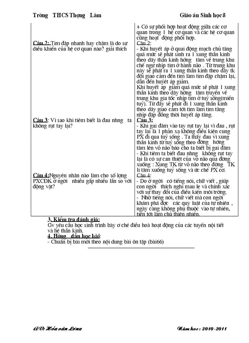 image for page Giao an Sinh 8 chuan kien thuc