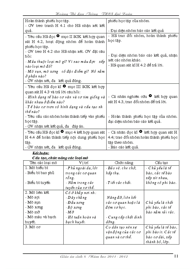 image for page Giao an sinh 8 chuan NHAT Bai du thi